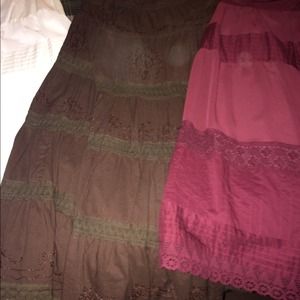 Bundle of bohemian style skirts, light weight