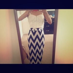 Chevron skirt