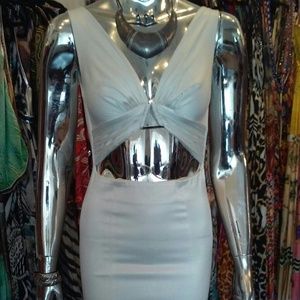 Silky Cut Out Midi Dress