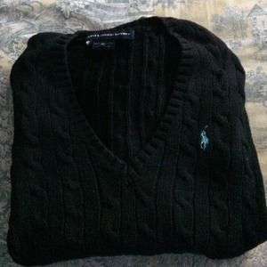 Black Ralph Lauren Cable knit Sweater