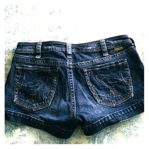 Dark wash Silver shorts