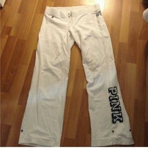 White Victoria's Secret Pink Sweatpants! 💘