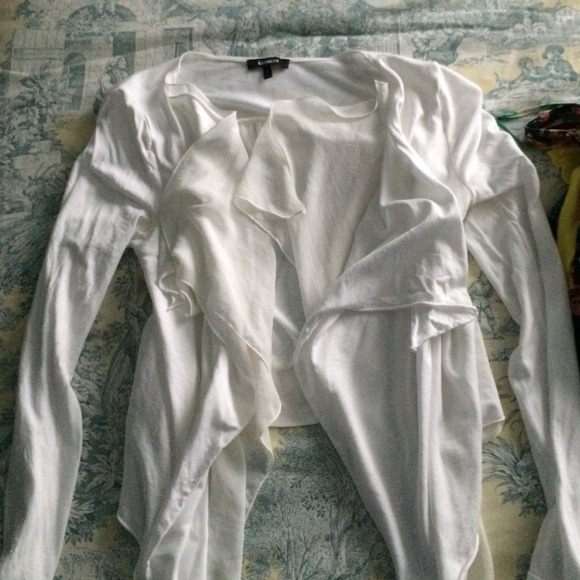 White Express Flowy Cardigan