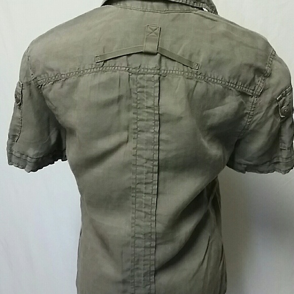 Womens Military Style Army Green Shert - Picture 3 of 3