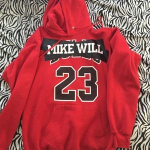 Red "mike will made it" hoodie