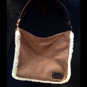 Ugg Sheepskin Shoulder Bag in Chestnut