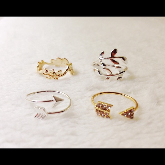 Gold plated leaf ring - Picture 2 of 2