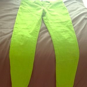 Lime green jeggings/pants