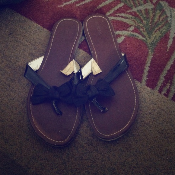 Black Bow Flip Flop