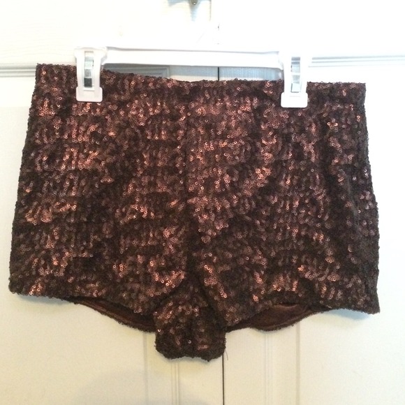 Bronze Sequin Shorts
