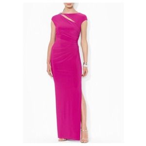 Ralph Lauren Mercury Sophia Pink Jersey Gown