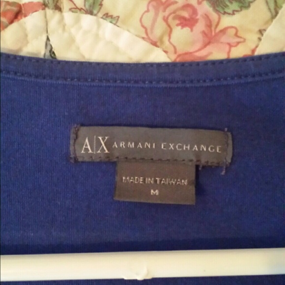 Armani Exchange royal blue long sleeve top - Picture 2 of 4