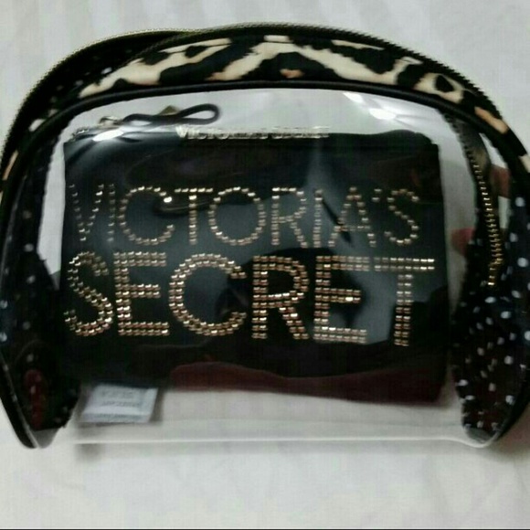 Victoria Secret Leopard makeup bags