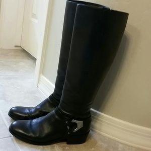 Via Spiga Black Riding Boots