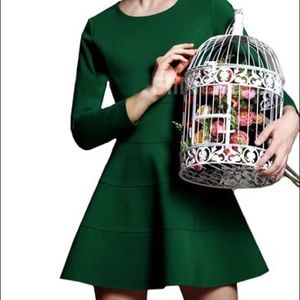 Green fit and flare dress