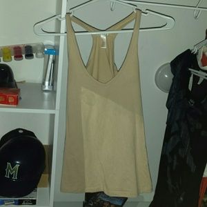 Nude v neck tank with razorback