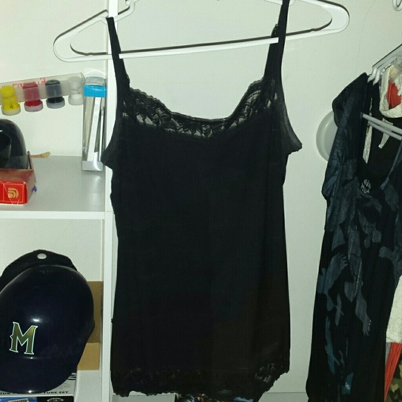 Lacy trim tank top