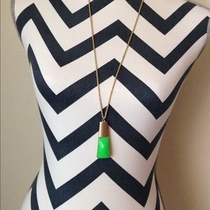 Lime green pendent necklace