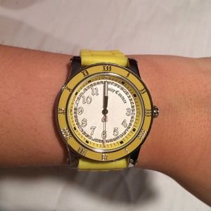 Juicy couture yellow watch with stones