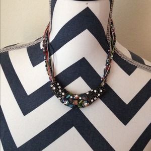 Fun colorful bin necklace with jeweled detail