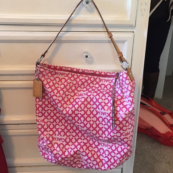Hot pink coach purse