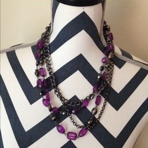 Purple chains necklace