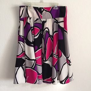Kenneth Cole Purple and Pink Swirl Skirt