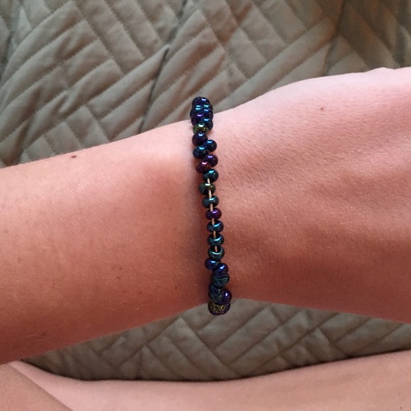 Alex & Ani blue beaded bracelet