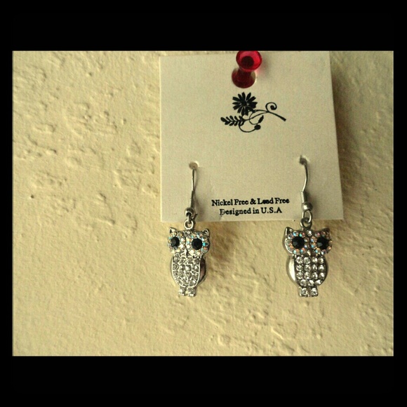 Silver Owl Earrings