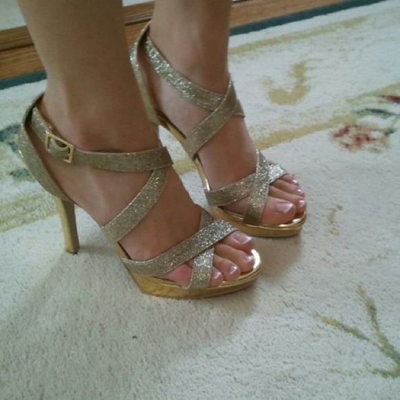 Gold High Heels