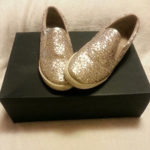 Gold glitter guess sneakers
