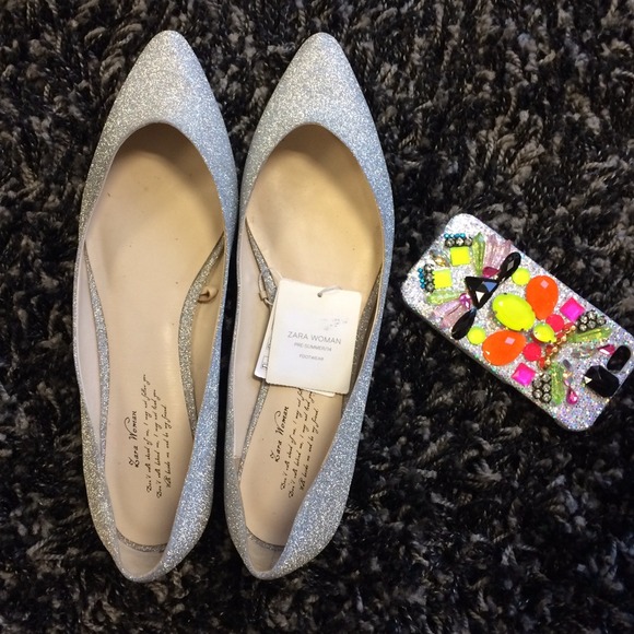 Zara Woman Glitter Flats