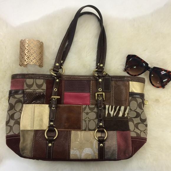 Stunning Patchwork Coach Shoulder Bag