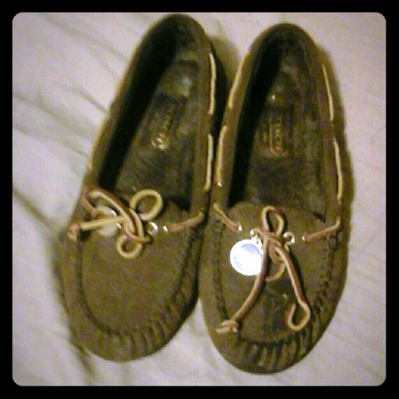 Coach brown moccasins
