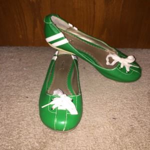 Green Bowling Shoe Flats