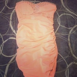 Light pink tight bodycon dress