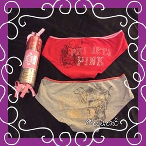Set of 3 VS Panties with Rhinestones
