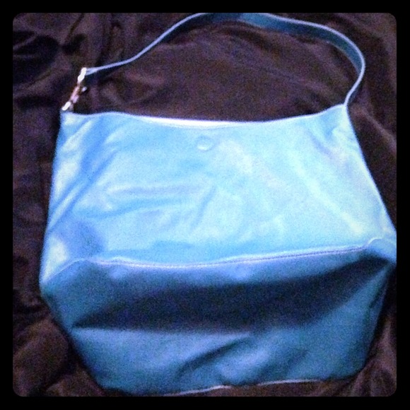 plain teal purse