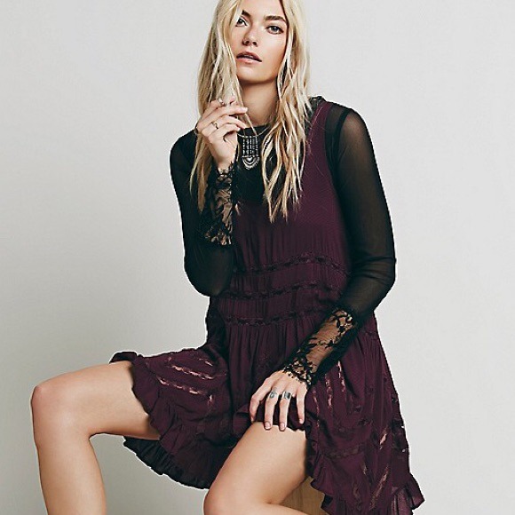 Free People Voile and Lace Trapreze Slip - SALE