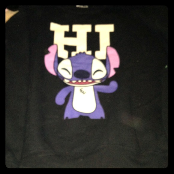 stitch "hi" crew neck