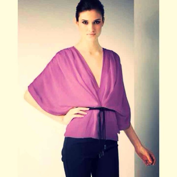 NWT $286 Robert Rodriguez Purple Kimono Style Dress Top Blouse Anthropologie