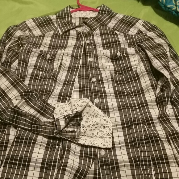Black and white dress shirt