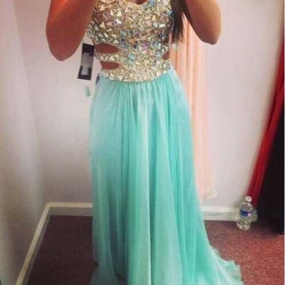 tiffany blue/turquoise prom or homecoming dress!