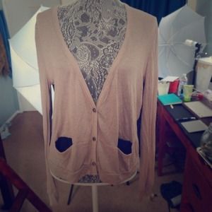 Purple cardigan with sheer back