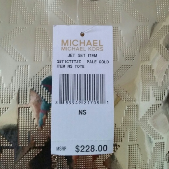 SOLD!! NWT GOLD MICHAEL KORS TOTE HANDBAG! - Picture 2 of 4