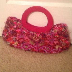 Hot pink Crochet Purse