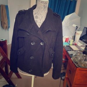 Black pea coat
