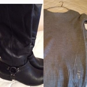 Boots and sweater bundle