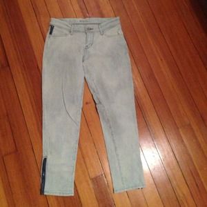 Pinstripe Levi Cropped Jeans