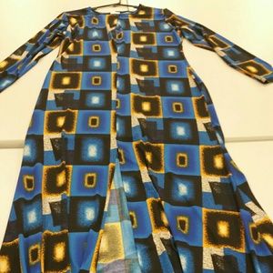 Multi colored long bodycon dress